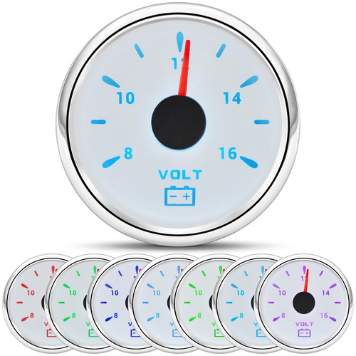 52mm weißes voltmeter - 52mm,